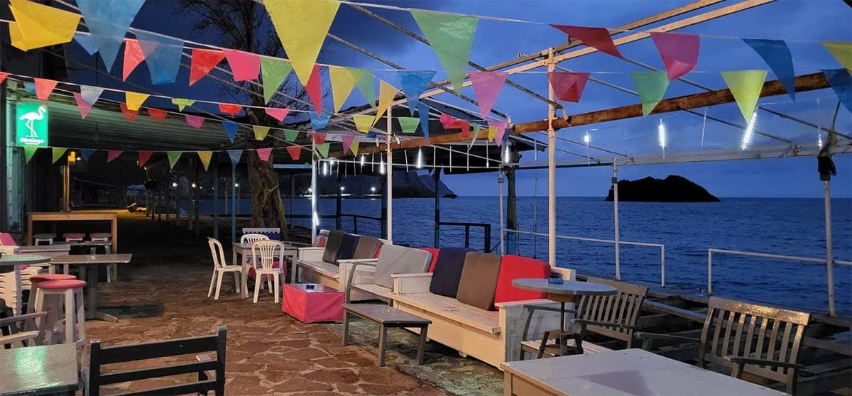 Flamingo-Bar in Skala Eressos Flamingo-Bar in Skala Eressos